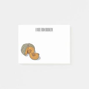 Pumpkin cartoon illustration post-it notes
