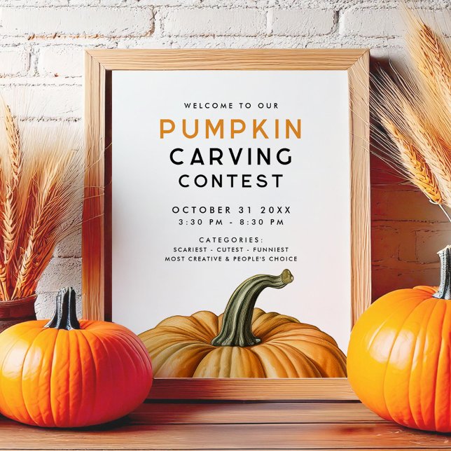 Pumpkin carving contest Halloween party  Poster (Creator Uploaded)