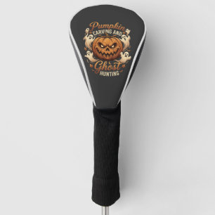 Pumpkin Carving Ghost Hunting Halloween Scary Flyi Golf Head Cover