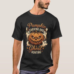 Pumpkin Carving Ghost Hunting Halloween Scary Flyi T-Shirt