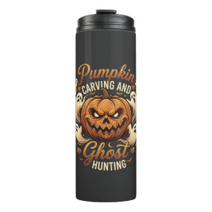 Pumpkin Carving Ghost Hunting Halloween Scary Flyi Thermal Tumbler