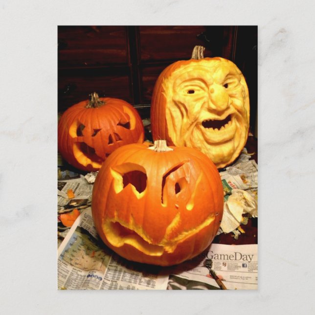 Pumpkin Carving I Postcard (Front)
