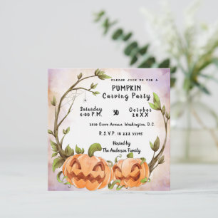 Pumpkin Carving Party Invitation