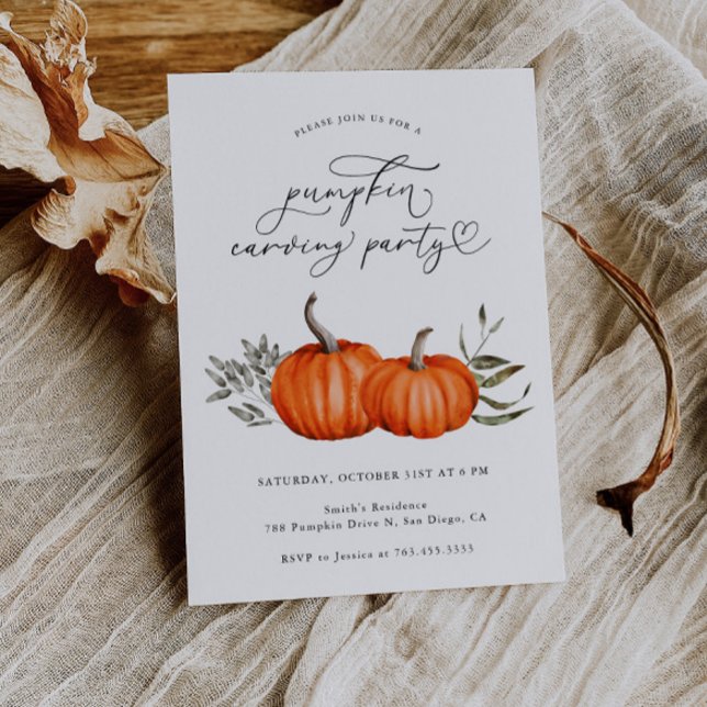 Pumpkin Carving Party Invitation (Creator Uploaded)