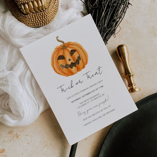 Pumpkin Carving Party Invitation for Halloween (Creator Uploaded)