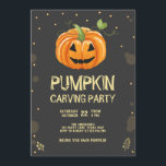 Pumpkin Carving Party Spooky Halloween Birthday Invitation<br><div class="desc">★ Pumpkin Carving Party Birthday Invitation! ★ Easily PERSONALIZE this design with your details! ★ If you need coordinating MATCHING ITEMS, please check our matching collection or shop. Do you have any questions about our designs or if you can't find what you are looking for, please contact us: designmypartystudio@gmail.com. ★...</div>