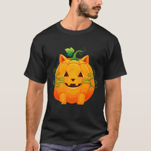 Pumpkin Cat Halloween Cute Kitten T-Shirt