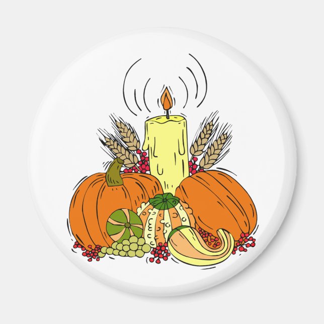 Pumpkin Centerpiece Magnet (Front)