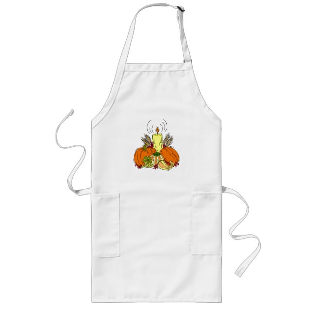 Pumpkin Centerpiece Thanksgiving Table Setting Lon Long Apron (Front)