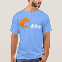 Pumpkin Chasing Ghosts Funny Jack o Lantern Hallow