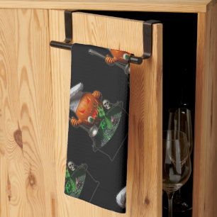 Pumpkin Chef Halloween – Spooky Cauldron design Kitchen Towel