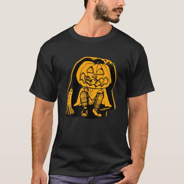 Pumpkin Child Banana Fish Halloween Gifts T-Shirt (Front)