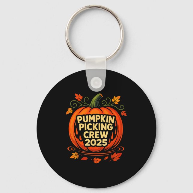 Pumpkin Cking Crew 2025 Halloween Pumpkin Crew  Keychain (Front)