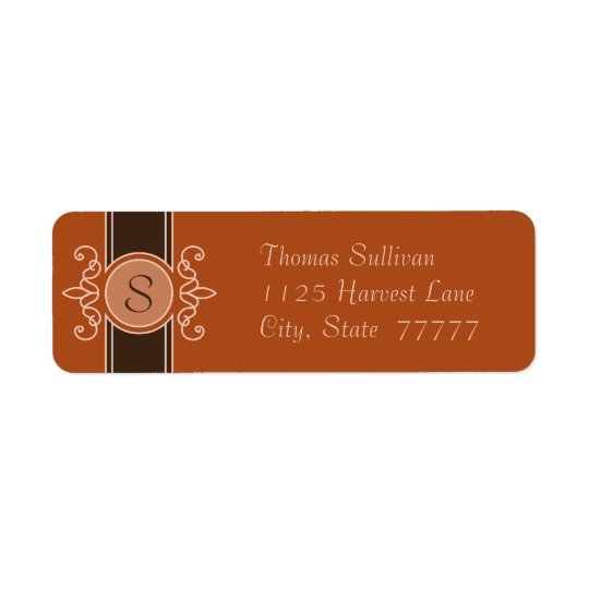 Pumpkin Classic Harvest Return Address Labels