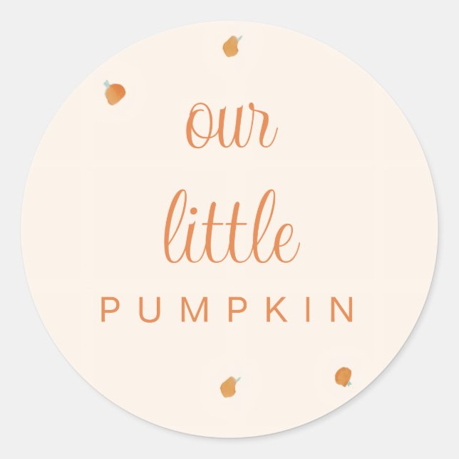 Pumpkin Classic Round Sticker (Front)