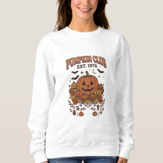 Pumpkin Club Est. 1976 Vintage Halloween Pumpkin Sweatshirt