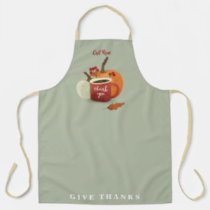 Pumpkin & Coffee Personalized Holiday Apron
