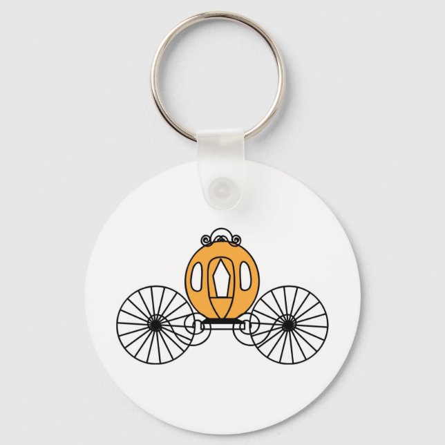 Pumpkin Coloured Coach Keychain (Front)