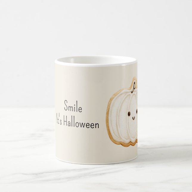 Pumpkin Cookie Smile Halloween Coffee Mug (Center)
