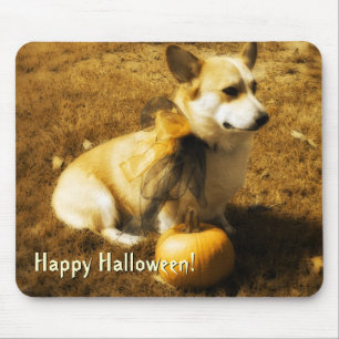 Pumpkin Corgi Mousepad
