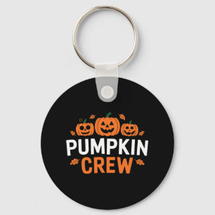 Pumpkin Crew Funny Matching Pumpkin Patch Family Keychain