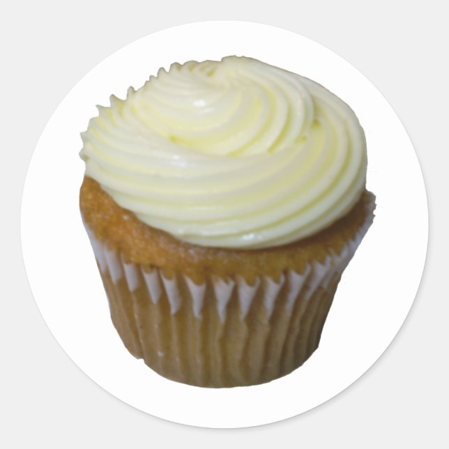 Pumpkin Cupcake Classic Round Sticker (Front)