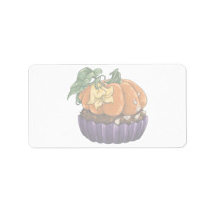 Pumpkin Cupcake Label