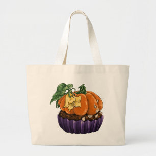 Pumpkin Cupcake Large Tote Bag