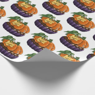 Pumpkin Cupcake Wrapping Paper