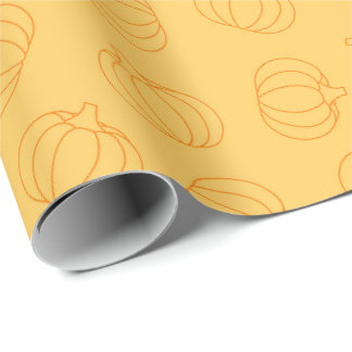 Pumpkin Design for Fall Celebrating Wrapping Paper
