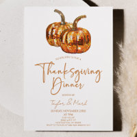 Pumpkin Disco Ball Thanksgiving Dinner Party