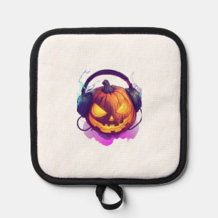 Pumpkin DJ Party Pot Holder