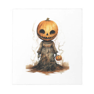 Pumpkin Doll Halloween Sticker Notepad