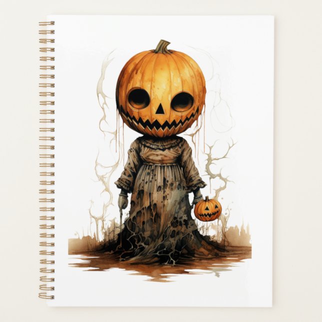 Pumpkin Doll Halloween Sticker Planner (Front)