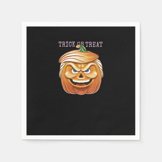 Pumpkin Donald, Funny Halloween Scary Classic Napkin (Front)