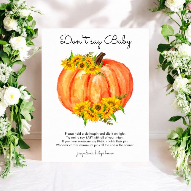 Pumpkin Don't Say Baby Game Poster (Creator Uploaded)