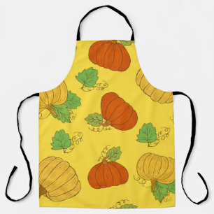 Pumpkin Doodle: Hand Drawn Seamless Apron
