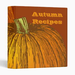 Pumpkin Drawing Customizable Binder