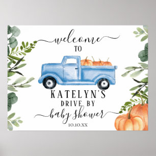 Pumpkin Drive By Baby Shower Welcome Sign