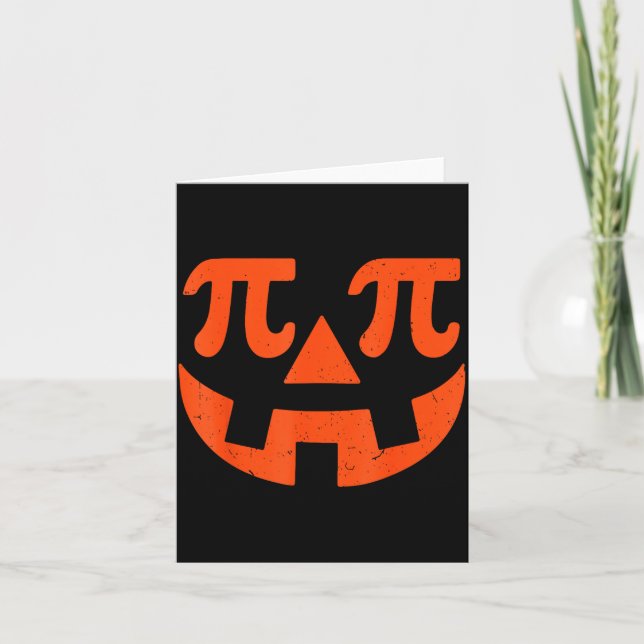 Pumpkin E Funny Math Thanksgiving Science Teacher  Card (Front)