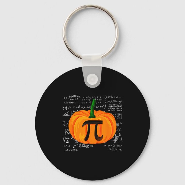 Pumpkin E Math Funny Halloween Thanksgiving Day  Keychain (Front)
