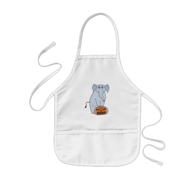 Pumpkin Elephant Kids Apron (Front)