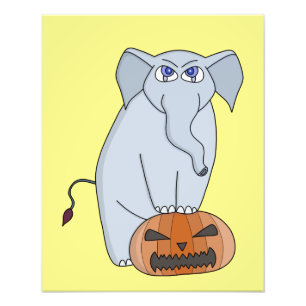 Pumpkin Elephant Photo Print