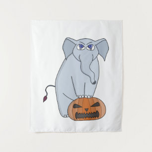 Pumpkin Elephant Tapestry