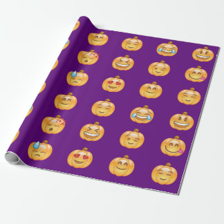 Pumpkin Emojis Gift Wrapping Paper