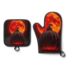 Pumpkin Emperor Eclipse Halloween Mitt Set