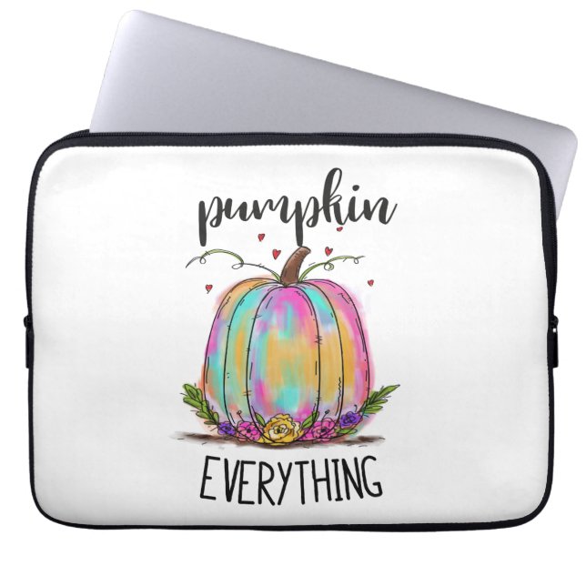 Pumpkin Everything Colourful Pumpkin Laptop Sleeve (Front)