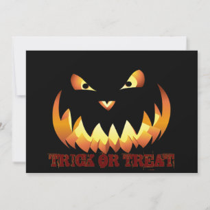Pumpkin Face 4 for Halloween Invitation