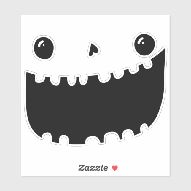 Pumpkin Face Carving Halloween Funny Smile (Sheet)