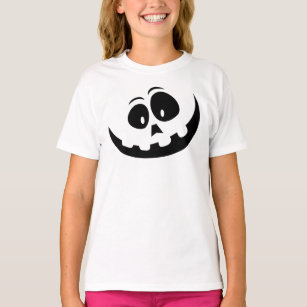 Pumpkin Face Embroidered T-Shirt